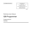 QB-Programmer Programming GUI Operation Preliminary User`s
