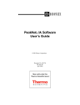PeakNet IA Software User`s Guide