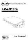 User Manual AMW-BENCH - American Weigh Scales