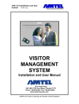 VISITOR MANAGEMENT SYSTEM Installation and User Manual