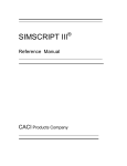 SIMSCRIPT III reference Manual
