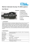 WebCam Underwater Housing –Pro 9000 (Logitech) User Manual