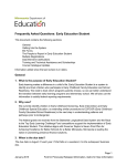 Early Education Student System Frequently Asked Questions