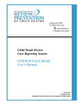 National CDR User Manual - Michigan Child Death Review
