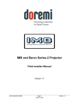 IMB and Barco Series-2 Projector Field Installer Manual