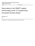 Data Analysis in the CIMMYT Applied Biotechnology