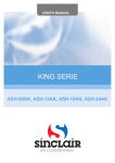 KING SERIE - sinclair air conditioners