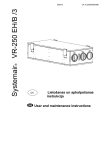 Air Handling Unit Systemair VR User manual