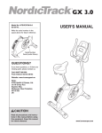 USER`S MANUAL - Icon Heath & Fitness