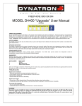 MODEL D4400 “Upgrade” User Manual