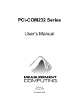 PCI-COM232 Series User`s Manual