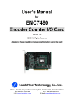 User`s Manual Encoder Counter I/O Card