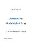 SITS - Assessment - Module Mark Entry v 13.0