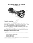 SELF-BALLANCING ELECTRIC SCOOTER User`s Manual
