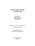 Water Quality Model Version 1.00
