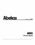 Abekas A60 Digital Disk Recorder Ethernet Manual Aug88