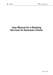 User Manual for e-Banking Services for Business Clients