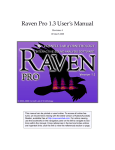 Raven Pro 1.3 User`s Manual - College of Computer, Mathematical