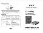 Pyle Subwoofers User Manual