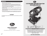 4-16 Portable Hydraulic Hose Saw Instruction Manual