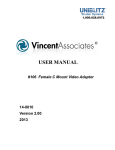 106 Female C Mount Video Adapter User Manual