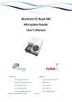 Biochrom EZ Read 400 Microplate Reader User`s Manual