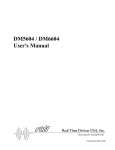 DM5604 / DM6604 User`s Manual