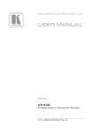 USER MANUAL - Kramer Electronics