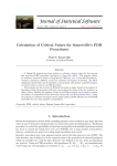 Calculation of Critical Values for Somerville`s FDR Procedures