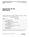 Chip Errata for the MPC7448