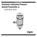 NoShok 800 & 810 Pressure Switches Manual PDF