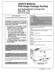 USER`S MANUAL PGH Single Package Rooftop