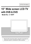 15” Wide screen LCD TV