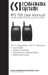 RFS 700 CTCR-711 User Manual