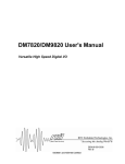 DM7820/DM9820 User`s Manual
