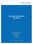 Concentsus Online Backup User Manual
