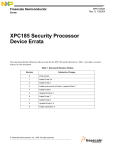 MPC185CE: XPC185 Device Errata