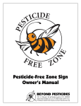 Pesticide-Free Zone Sign Owner`s Manual