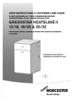 Worcester Bosch Greenstar Heatslave II User