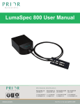 LumaSpec 800 User Manual