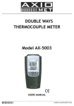 DOUBLE WAYS THERMOCOUPLE METER Model AX-5003