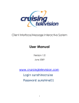 User Manual - Cruising Television