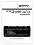 Micca M1709Z User`s Manual