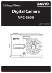 Sanyo VPC-S650EX User Guide Manual pdf