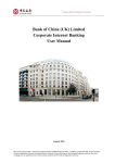 Bank of China (UK) Limited Corporate Internet Banking User Manual