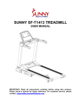 sunny sf-t1413 treadmill user manual