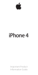 iPhone 4 important product information guide