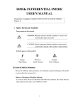 50MHz DIFFERENTIAL PROBE USER`S MANUAL 1. Safety Terms