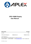 OPD-1086B Display User Manual Release Date Revision