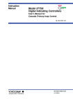 Model UT750 Digital Indicating Controllers User`s Manual for